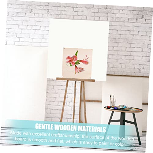 COHEALI 4pcs Square Blank Drawing Board Unfinished Door Plaque Hanging Blank Sign Decorative Signs Unfinished Painting Boards Wedding Decor Front COHEALI