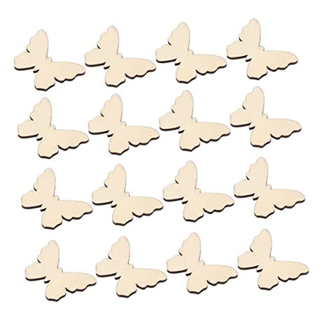 TEHAUX 100pcs Unfinished Wood Slices Wooden Craft Shape Craft Wood Chips Kids Wood Craft Paint Wood Animals Slices Christmas Ornament Decorations for TEHAUX