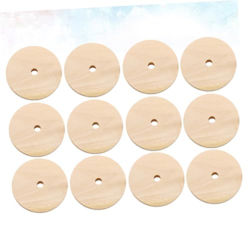 TEHAUX 1 Unfinished Wooden Cutouts Unfinished Wood Discs Unfinished Wood Circle Wood Cutouts for Crafts Circle Wood Chips Circle Wood Cutouts Wooden TEHAUX