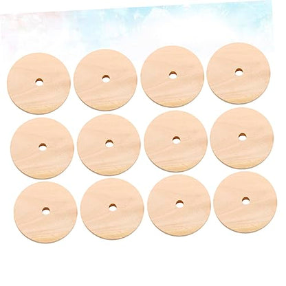 TEHAUX 1 Unfinished Wooden Cutouts Unfinished Wood Discs Unfinished Wood Circle Wood Cutouts for Crafts Circle Wood Chips Circle Wood Cutouts Wooden - WoodArtSupply