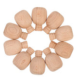 Milisten 10Pcs Wooden Bottle Unfinished Wooden Peg Dolls Natural Wood Figures Bottle Shapes for Arts and Crafts Projects, 2.5X2.5X3.7CM Milisten