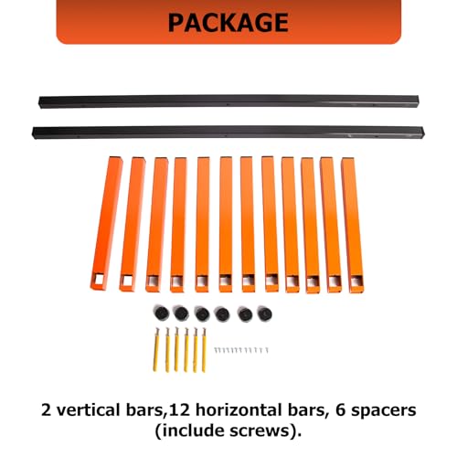 ECOTRIC 6 Levels Shelf Lumber Rack Lumber Storage Rack Lumber Organizer Wood Organizer Steel Wall Mounted Max 600 Lb (1 Pack) ECOTRIC