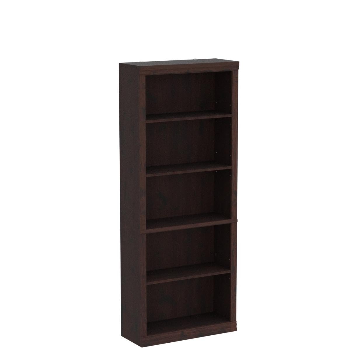 Vikiullf Cherry Wood Tall Bookshelf - 5 Adjustable Storage Shelves for Versatile Display - WoodArtSupply