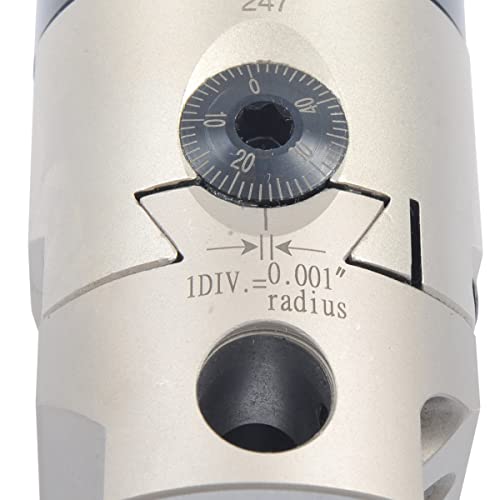 HHIP 1001-0201 Indexable Tool Set, 2 Boring Head, R8 Shank, 4 Boring Bars HHIP