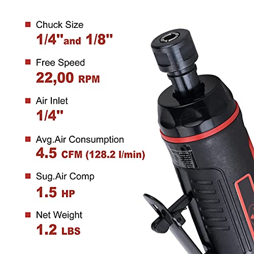 AEROPRO TOOLS 1/4-Inch Mini Air Straight Die Grinder AP17314 with 1/4 collect, 22000 RPM AEROPRO TOOLS INC