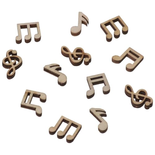 hobbyhub 300Pcs Music Notes Wooden Cutouts, Unfinished Label, DIY Unfinished Card Home Decoration hobbyhub