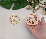 30pcs of Wood Peace Signs for Crafts,Unfinished Wood,Cutout Shapes,Wooden Cutouts,Peace Sign Cutouts (2'') RUIXUAN