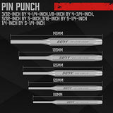 16-Piece Precision Punch & Chisel Set - Taper Punch, Pin Punch, Center Punch, Cold Chisels & Gauge for Versatile Applications SEDY