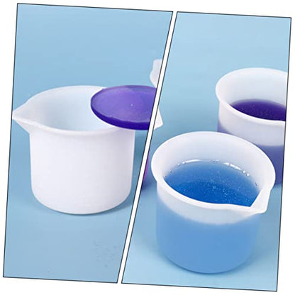 MAGICLULU 6pcs 50ml Silicone Measuring Cup Laundry Detergent Measuring Cup Resin Tools Resin Measuring Cups DIY Material Epoxy Resin Supplies