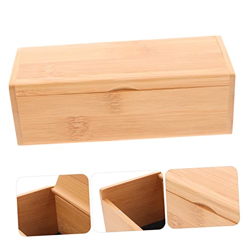 EXCEART Box Bamboo Jewelry Storage Case Jewelry Treasure Organizer Glasses Organizer Jewelry Organizer Keepsakes Storage Case Containers with Lids - WoodArtSupply