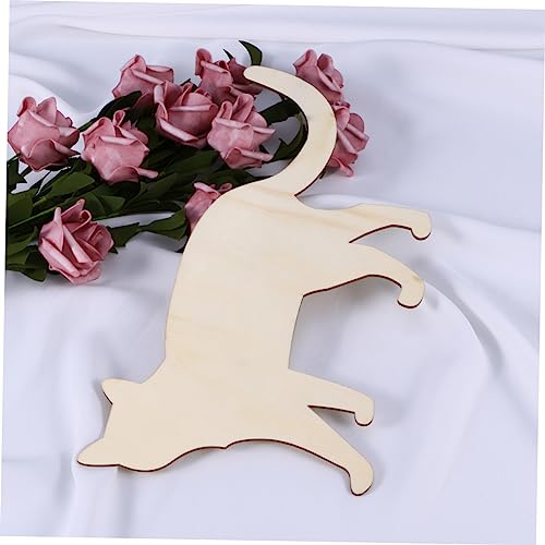 TEHAUX Unfinished Wood Cutouts Wood Chips for Crafts Unfinished Wood Ornaments Wooden red Deer Graffiti TEHAUX