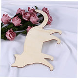 TEHAUX Unfinished Wood Cutouts Wood Chips for Crafts Unfinished Wood Ornaments Wooden red Deer Graffiti TEHAUX