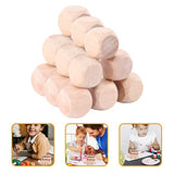 Wood Square Cubes 20pcs Blank Wooden Dice Unfinished Wood Cube Small Blank Square Blocks 6 Sided Wood Cubes with Rounded Corners for DIY Craft TEHAUX