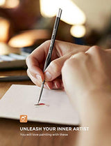 Nicpro 16 PCS Small Detail Paint Brush Set, Professional Miniature Painting Kit Fine Detail Brushes for Watercolor Oil Acrylic, Craft, Models, Rock Nicpro