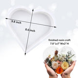 Heart Resin Mold Large, Heart Resin Molds Silicone 9.8 inch x 8.6 inch x 2 inch Large Epoxy Resin Silicone Molds for Flowers Preservation Resin Art BIGEBO