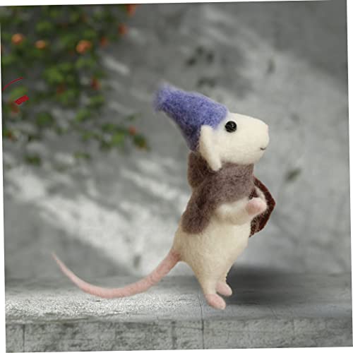Mice Needle Felting Starter Kit Felt Mouse Craft Kit, Needle Felting Kit Beginner Unfinished Wool Felt Mouse Craft Kit for Beginner DIY Craft. CurcKua