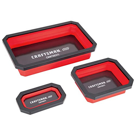 CRAFTSMAN Tool Storage, Collapsible Magnetic Trays, 3 Piece (CMMT98371) Craftsman