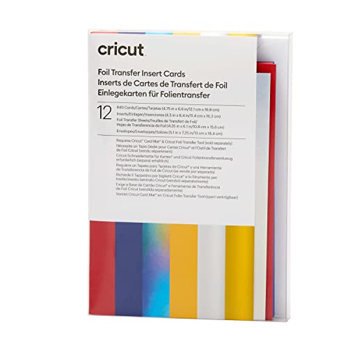 Cricut Foil Transfer Insert Cards R40, Easy Release Foil to Craft Cricut Cards, Create Birthday Cards, Thank You Cards, Compatible with Cricut - WoodArtSupply