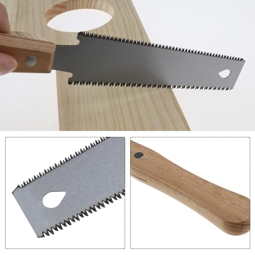 eMagTech Japanese Hand Saw Double Edged 12/17 TPI Flush Cut Saw SK5 High Carbon Steel for Garden Trimming Leveling Table Legs Woodworking Tool eMagTech