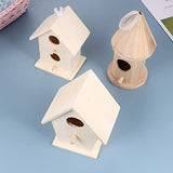 COHEALI 5 Pcs Ornament Kits for Kids Bird House Birdhouses for Outdoors Hanging Birdhouse Kit Garden Desktop Mini Birdhouse DIY Unfinished Birds COHEALI