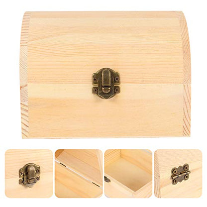 Wood Display Case Small Wooden Box Small Wooden Box Unfinished Wood Treasure wooden box with lid keepsake boxes memory box for keepsakes Box Wood