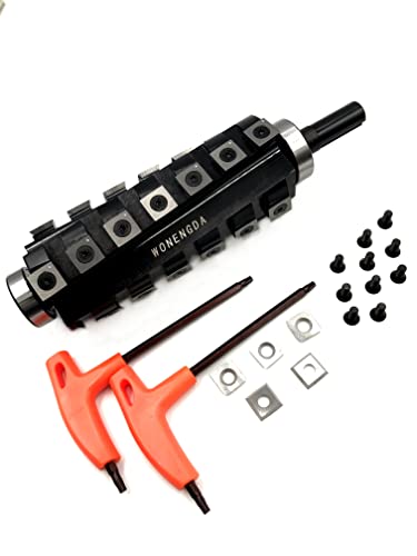 WONENGDA - 6" Woodworking Tool Spiral Cutter Head and Helical Cutterhead for Grizzly Jointer, 4 Rows 26 Inserts WONENGDA