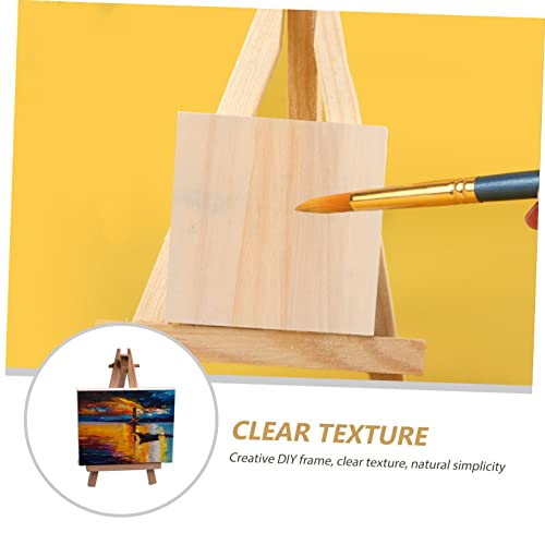 Operitacx 10pcs Blank Wooden Picture Frame Wood Plaque Pouring Panels Wooden Squares for Crafting Unfinished Square Wood Panel Kids Wooden Toys Clay Operitacx