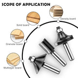 UTRUSTTO 1/4" Router Bit Set 12 Pieces, Tungsten Carbide Router Bits 1/4 Inch Shank, for Professional and Beginners Carpenter UTRUSTTO