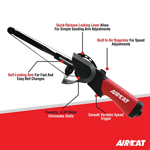 AIRCAT Pneumatic Tools 6325: .6 HP 1/2" x 18" Composite Belt Sander AIRCAT