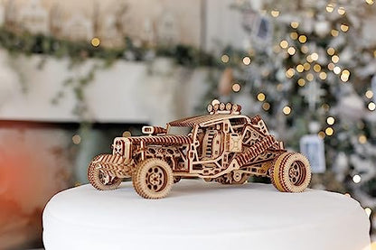 Wood Trick Mad Buggy Car 3D Wooden Puzzle for Adults and Kids to Build - Rides up to 25 feet - Detailed and Sturdy Design - Engineering DIY Wooden - WoodArtSupply