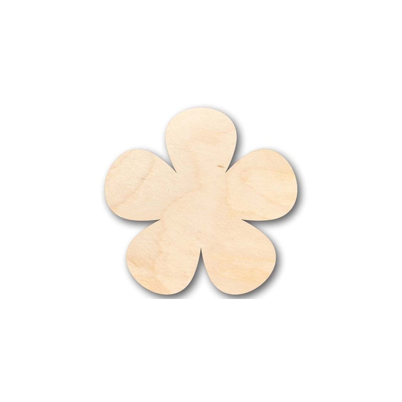 Unfinished Wood Flower Shape - Spring - Craft - up to 24" DIY 6" / 1/8" - WoodArtSupply