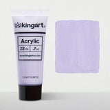 KINGART 500-118 PRO Artist Quality Light Purple Acrylic Paint, 22ml (0.74oz) Tubes, 3 Pack - Set (66ml Total), Light Purple KINGART