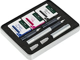 Faber-Castell 201629 Grip 2011 Calligraphy Set, Silver Faber-Castell