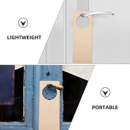 Operitacx 20Pcs Wood Door Knob Hanger Blank Wooden Door Knob Signs Cutouts for DIY Craft Unfinished Door Sign Direction Signs Operitacx