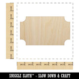 Movie Theater Raffle Ticket Solid Unfinished Wood Shape Piece Cutout for DIY Craft Projects - 1/8 Inch Thick - 6.25 Inch Size Sniggle Sloth