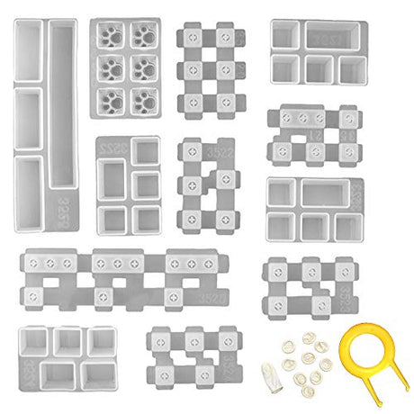 Silicone Keyboard Resin Mold, Aulufft 1 Set Keycaps Mold DIY Crystal Casting Key Cap Silicone Mold with Key Puller and Finger Cover for Mechanical Aulufft