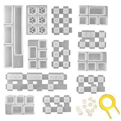 Silicone Keyboard Resin Mold, Aulufft 1 Set Keycaps Mold DIY Crystal Casting Key Cap Silicone Mold with Key Puller and Finger Cover for Mechanical