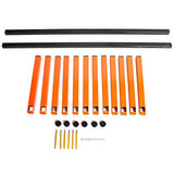 KUAFU 6-Level Lumber Storage Rack Wall Mounted Wood Organizer for Indoor Outdoor Wood Storage System 1 Pac KUAFU