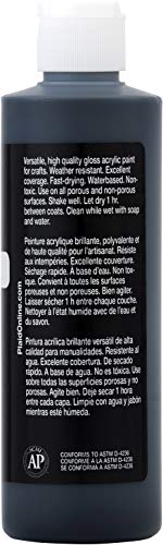 Apple Barrel Gloss Acrylic Paint in Assorted Colors (8 oz), 20409 Gloss Black