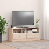 vidaXL ALTA TV Cabinet - Scandinavian Solid Wood Pine Media Centre with Drawers - Living Room/Bedroom Storage Solution - Unfinished, Customizable - vidaXL