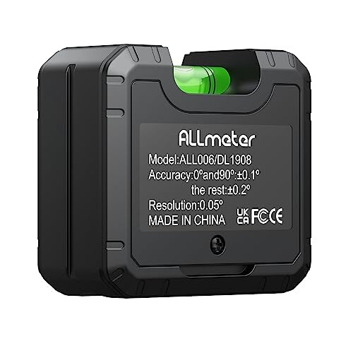 ALLmeter 0-360°(4 * 90°) Digital Angle Finder Level Magnetic Electronic Gauge Inclinometer Protractor Tool with Bubble Level and Magnetic Base LCD ALLmeter