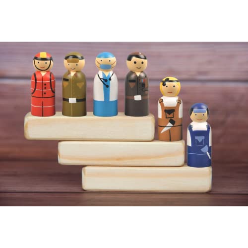 Peg Dolls Unfinished 2-3/8 inch Pack of 30 Wooden Peg People for Kids Crafts Chess Pieces Cake Toppers by ILOT ILOT