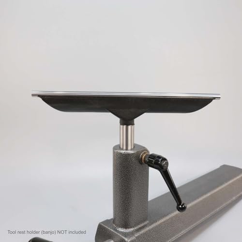 Hurricane Turning Tools, 12" Tool Rest with Hardened Steel Rod For Wood Lathe, 4" Post Length - WoodArtSupply