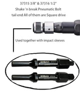 BGD Pneumatic bit set 37315 3/8" & 37316 1/2" Bolt Breaker Shake 'n break helps remove seized and frozen bolts and nuts, 32029 Pneumatic Bolt Breaker BGD