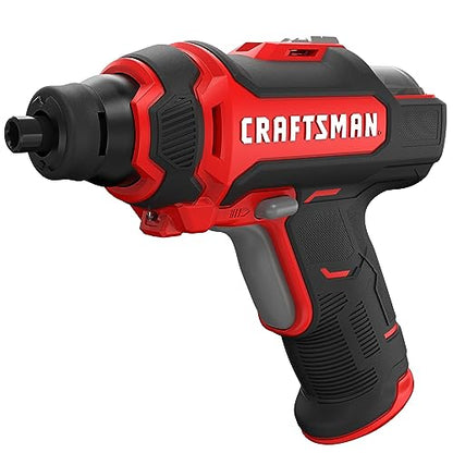 CRAFTSMAN 4V Cordless Screwdriver with Charger and Screwdriving Bits Included (CMHT6650C) - WoodArtSupply