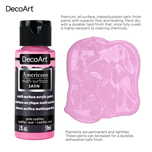 DecoArt Multi-Surface Satin Acrylic Paint Set - Basic Colors, 8PK - 8 Ct. - WoodArtSupply