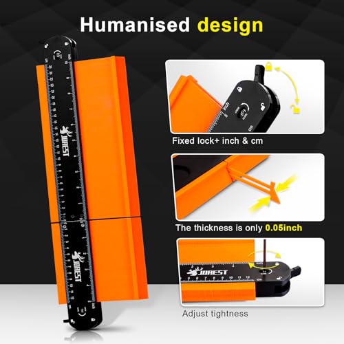 JOREST Christmas Gifts Unique for Father Dad Husband Carpenter, Connectable Contour Gauge, Stocking Stuffers Ideas for Adults Men, Super Profile Jorest