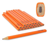 Pine Pencil Carpenter Pencils, Pack of 24, Orange, Versatile and Reliable, Heavy-Duty Marking, Ergonomic Design, High Visibility Pine Pencil