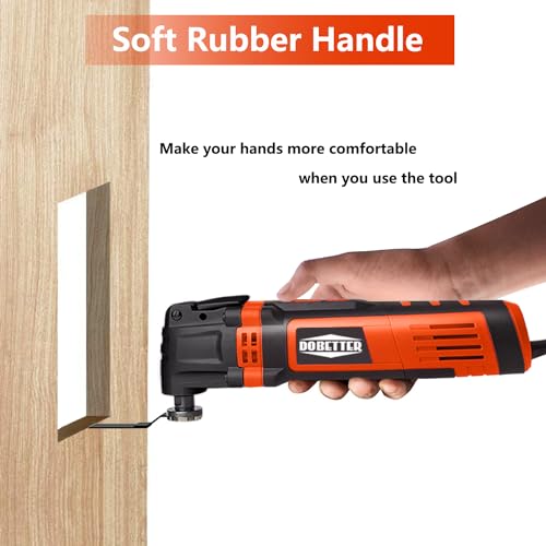 Dobetter Oscillating Tool, 3.5Amp Oscillating Saw, Oscillating Multitool with 6 Variable Speed 4.5° Oscillation Angle, Carry Bag and Accessories Dobetter