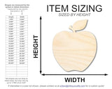 Unfinished Wood Apple Shape | DIY School Teacher Craft | Up to 36" 7" / 1/4" 24 Hour Crafts